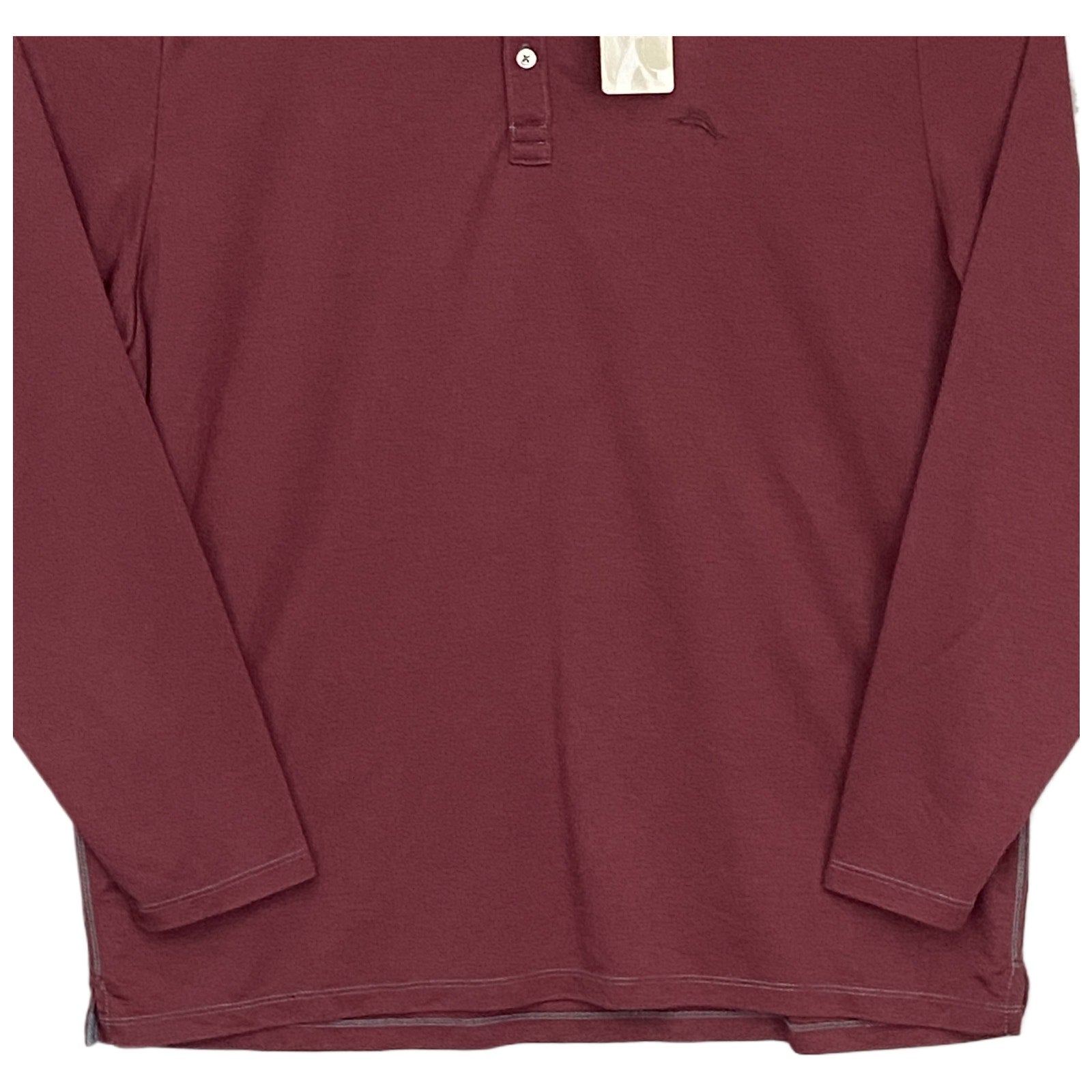 Tommy Bahama Men's XXL "Kohala Peak" Long Sleeve Polo Cherry Stone