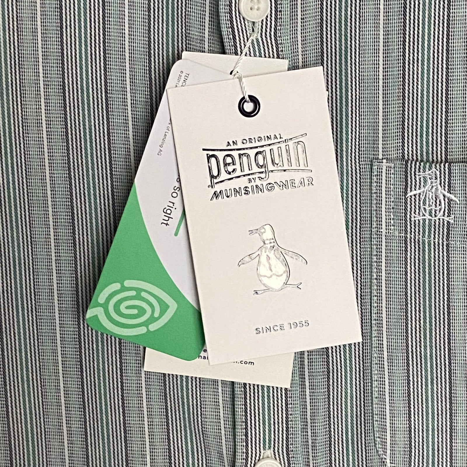 Original Penguin Shirt Men's Small Button-Down Shirt Multicolor Stripe
