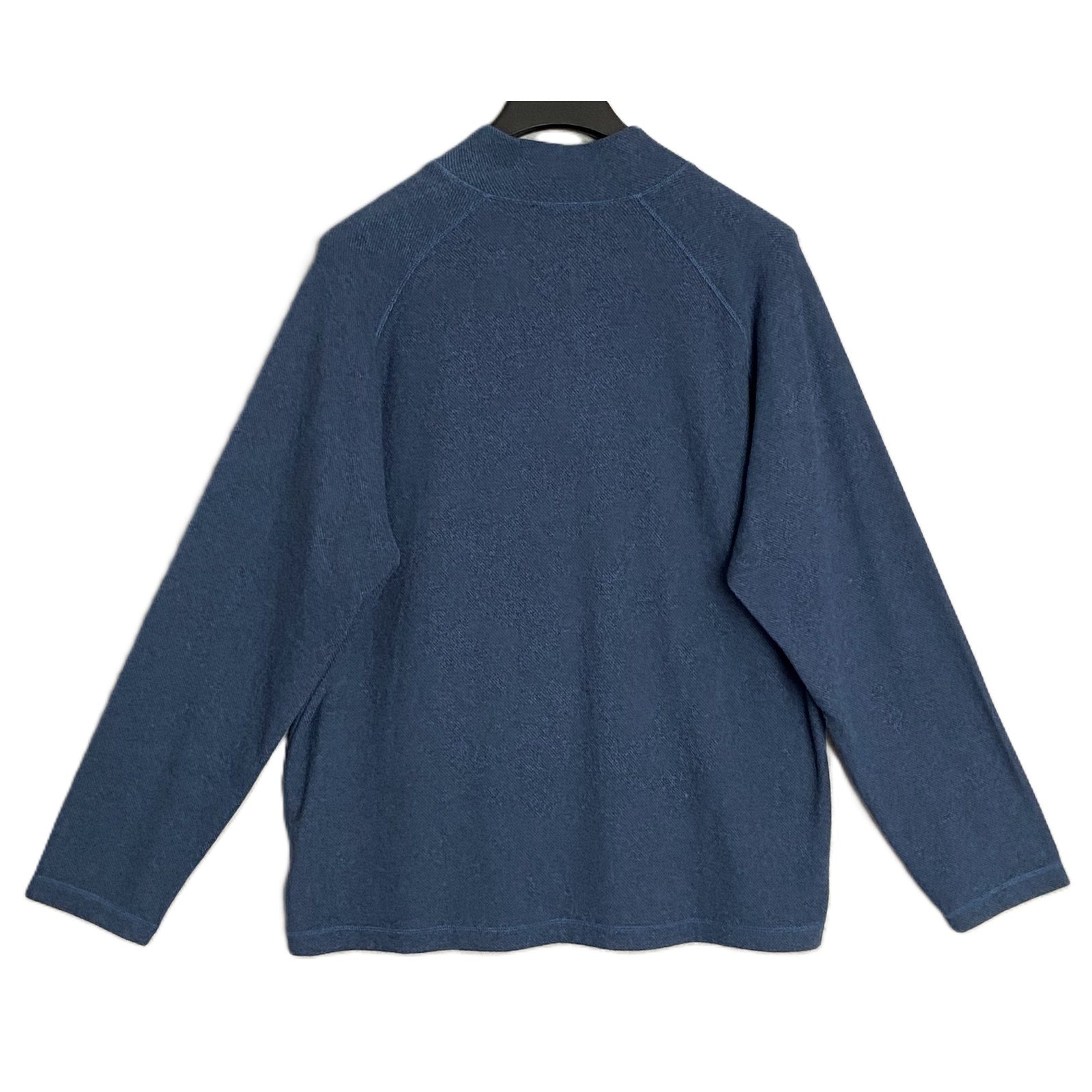 Bugatchi 1/4-Zip Pullover Men's XXL Mock Neck Stretch Fabric Navy Blue