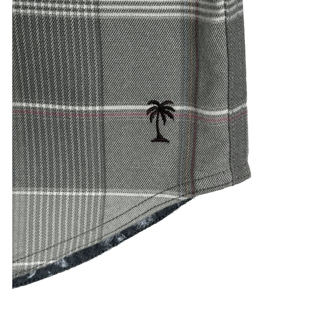 Tommy Bahama Shirt Men's 2XLT Big & Tall Canyon Beach Flannel Grey Plaid
