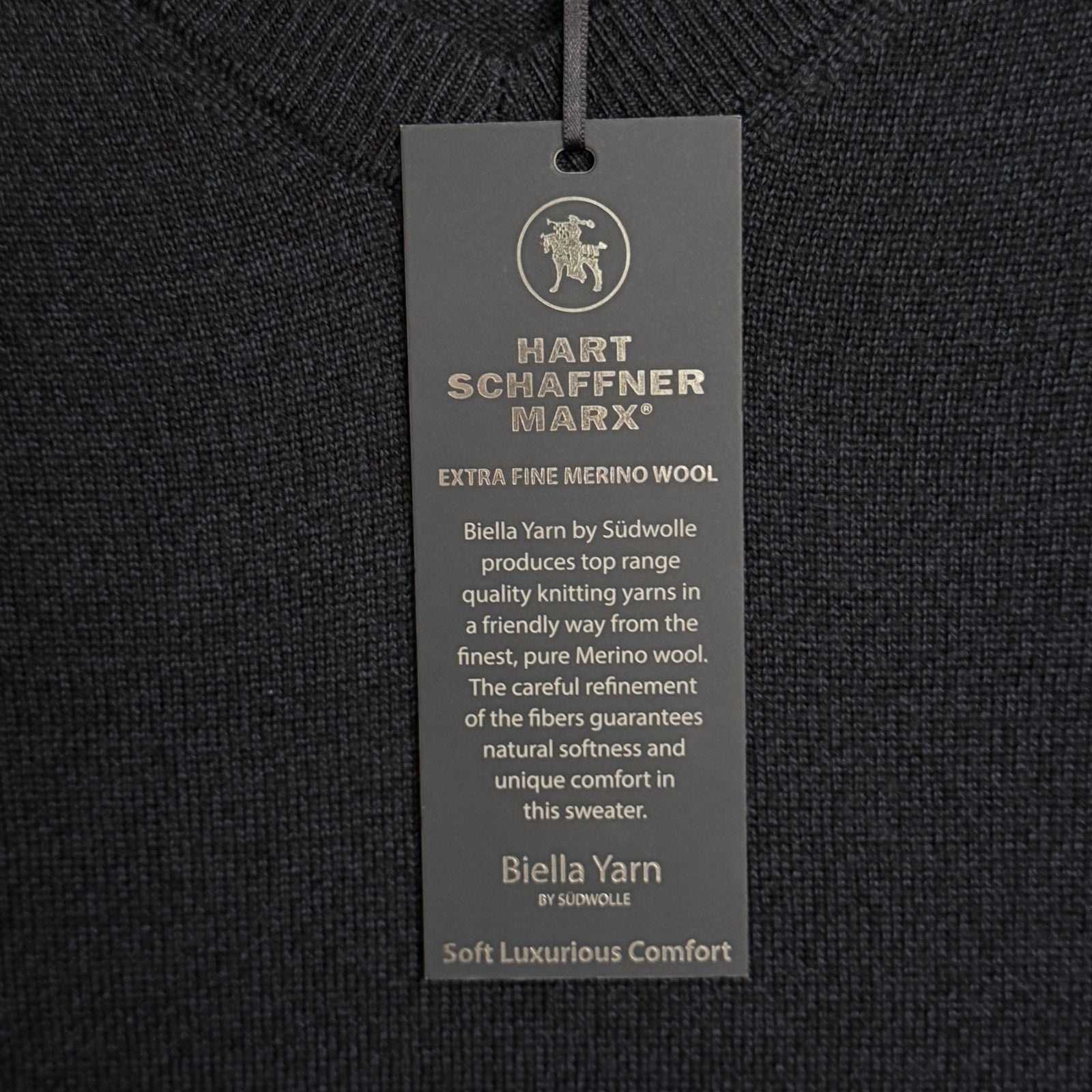 Hart Schaffner Marx Sweater Vest Men's 3XT Big & Tall Wool Navy Heather