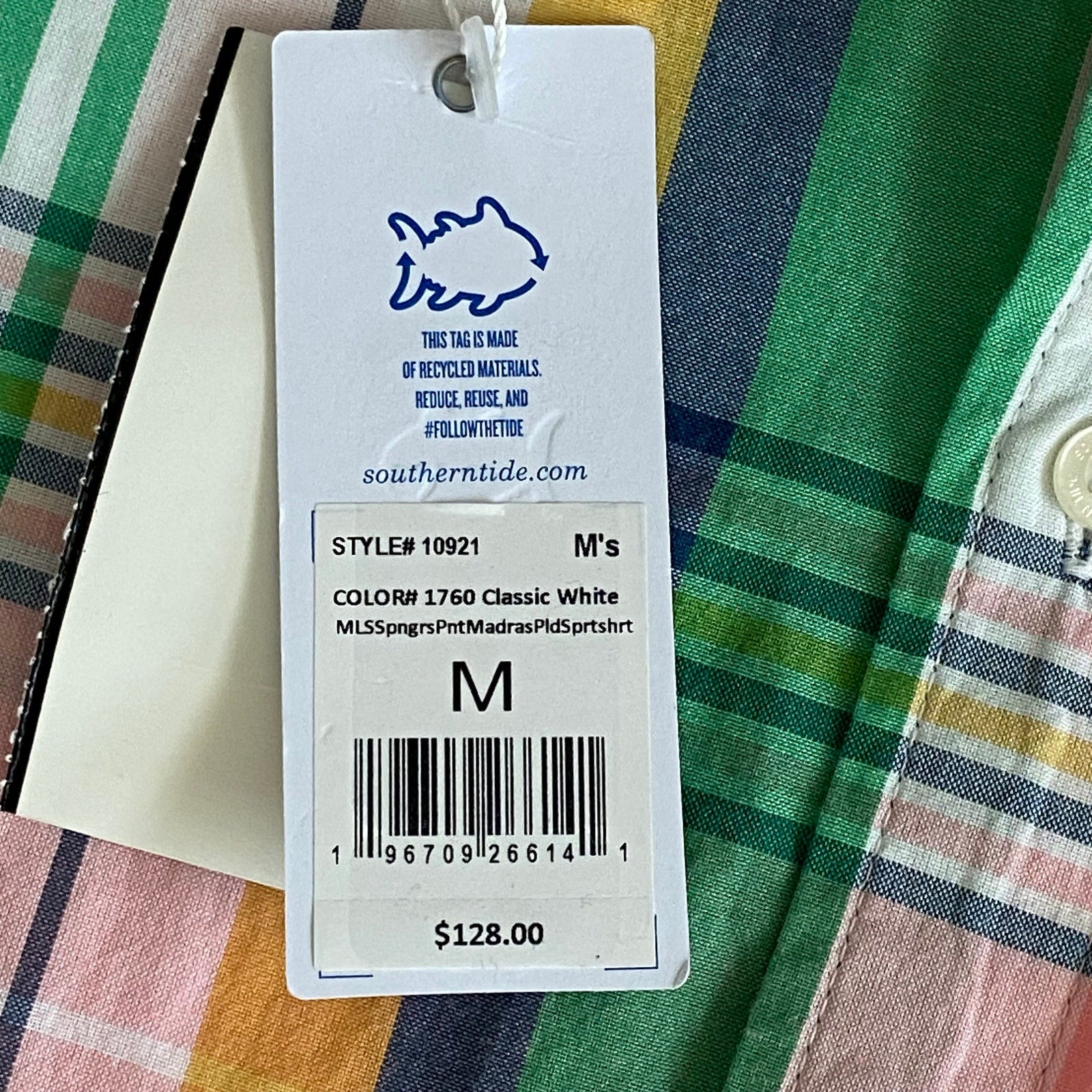 Southern Tide Casual Shirt Men's Medium Long Slv Button-Down Multi-Plaid