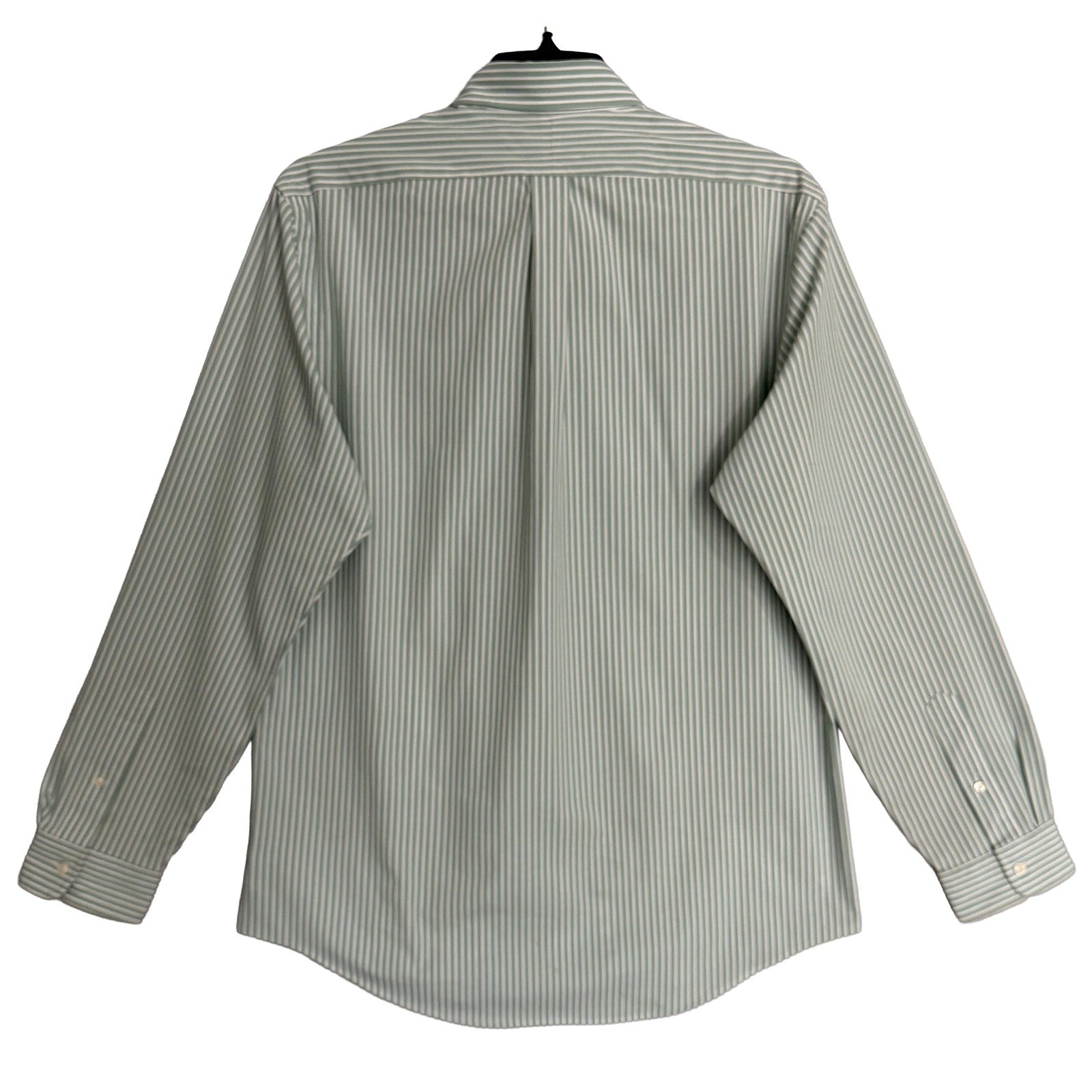Polo Ralph Lauren Shirt Men's Large Classic Fit Dress Shirt Green White