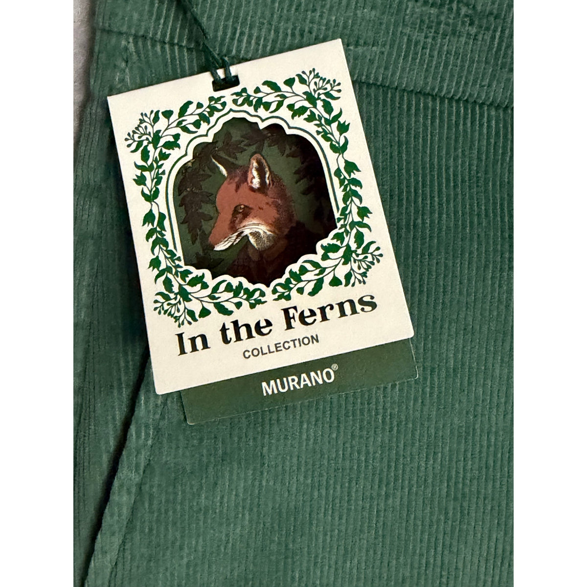 Murano Corduroy Pants Men's 29"x30" Alex Fit Stretch Fabric Pine Green