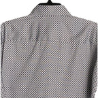 Visconti Black Men's Small Button Up Shirt Geometric Print Bark Stretch