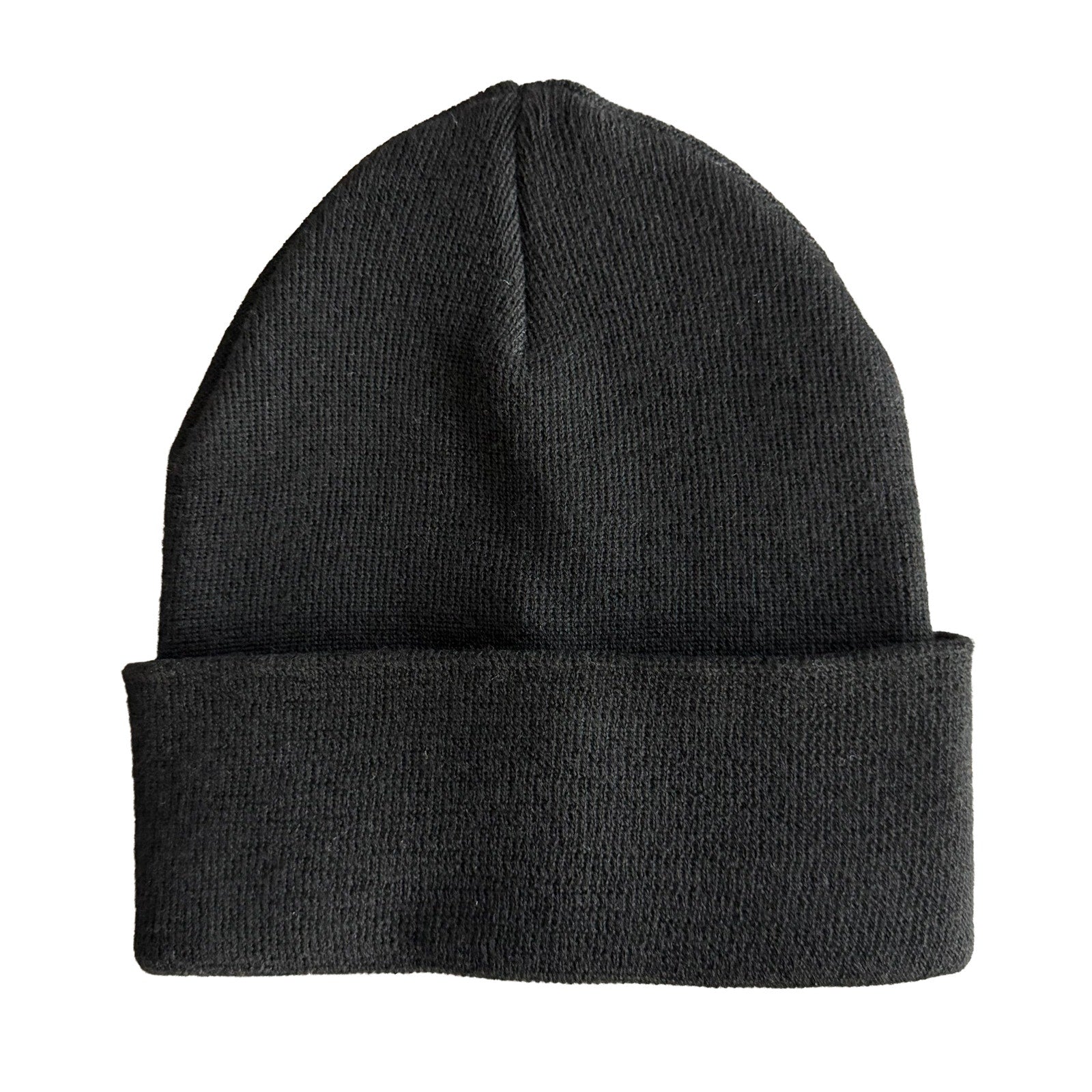 Armani Exchange Milano / New York Knit Beanie One Size Folded Cuff Black