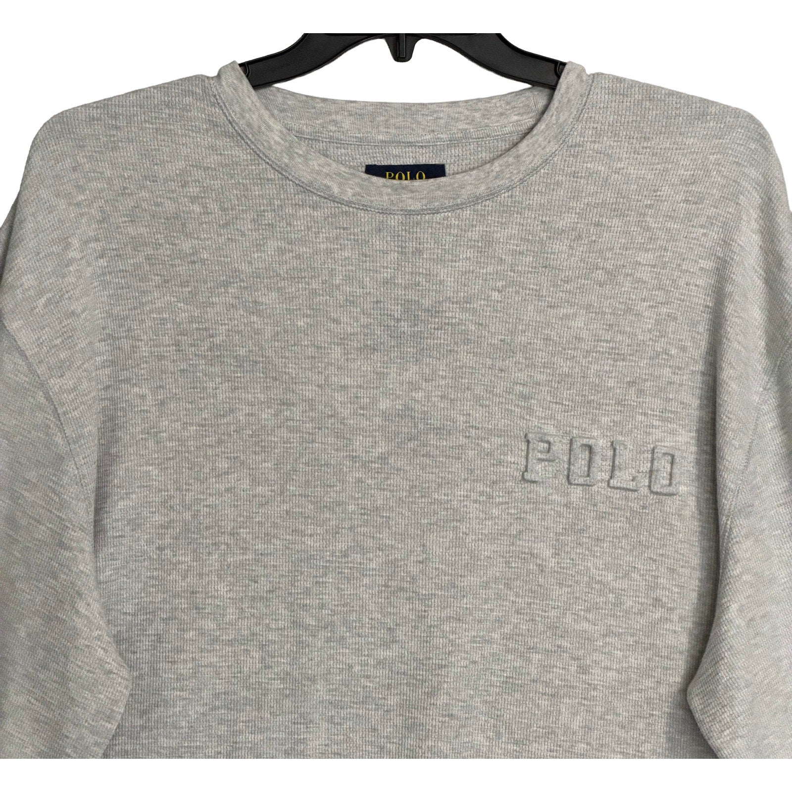 Polo Ralph Lauren Sleepwear Men's XXL Crew Neck Long Sleeve Knit Shirt Grey