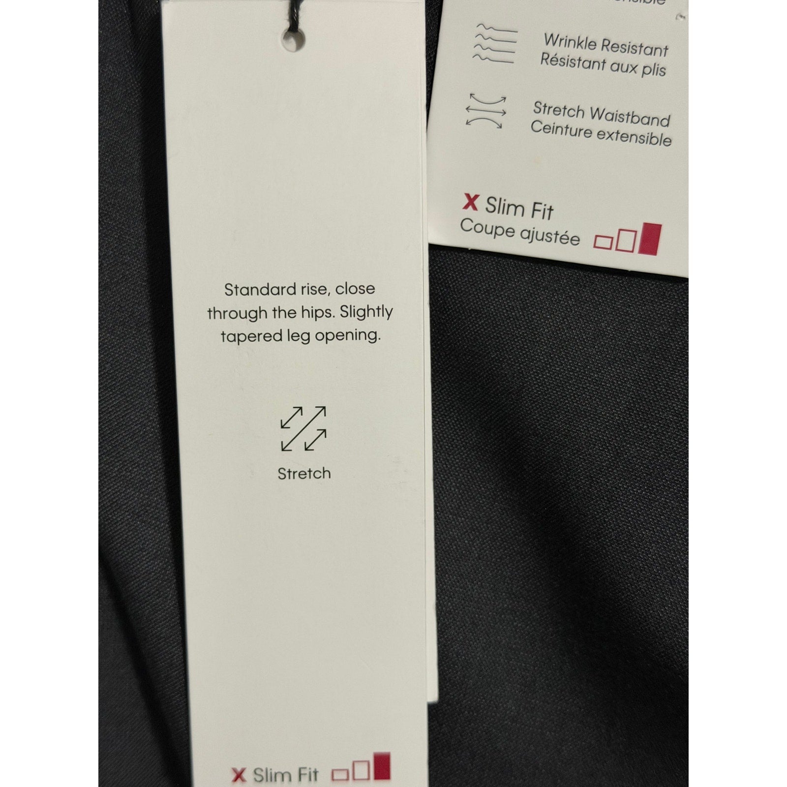 Calvin Klein Dress Pants Men's 32"x30" Slim Fit Flat Front Stretch Dark Gray