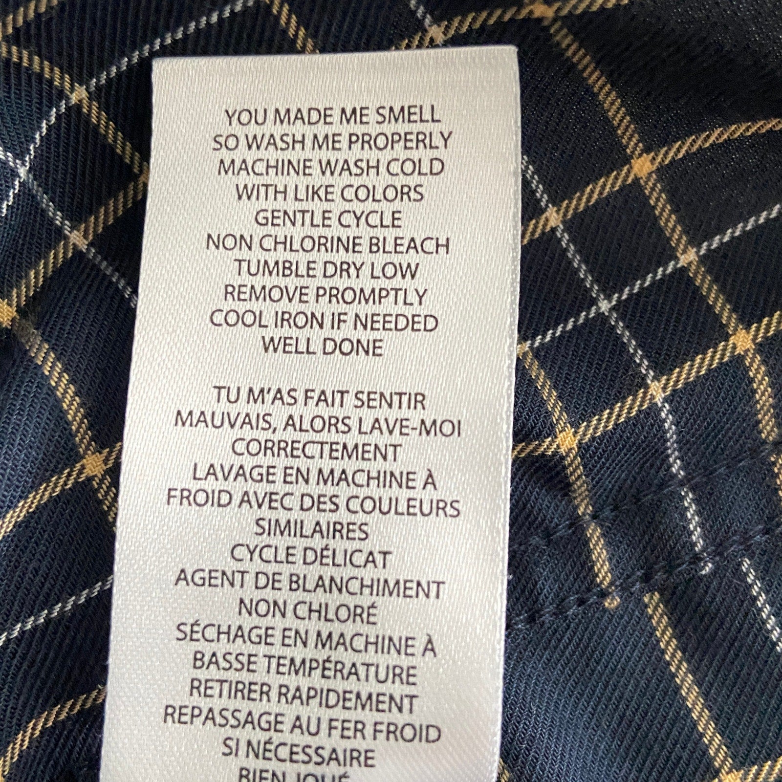 Travis Mathew Men's Small Cloud Collection Flannel Plaid Shirt Black