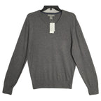 Daniel Cremieux V-Neck Sweater Men's Medium Pima Cotton Cashmere Blend Gray