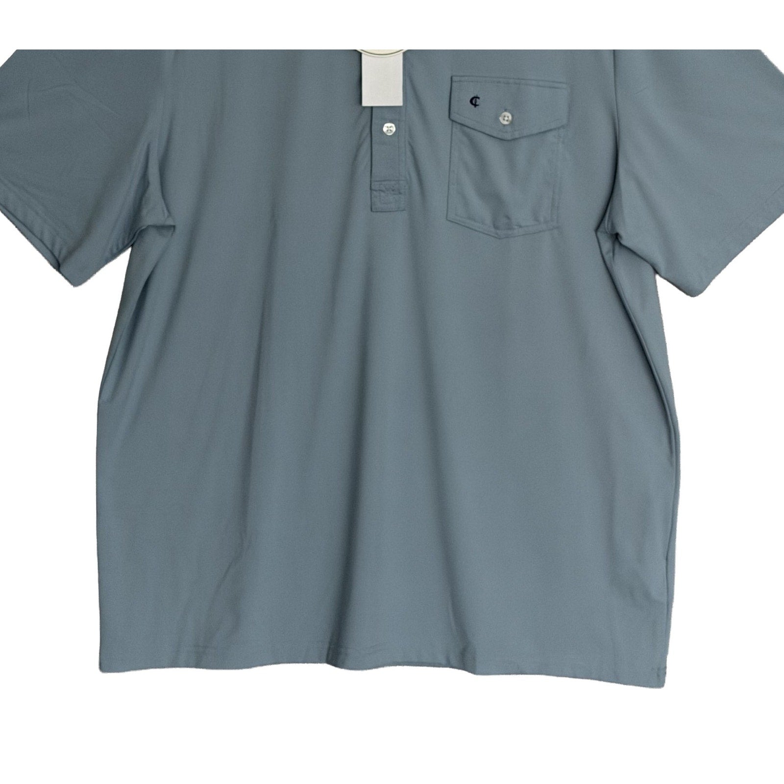 Criquet Men's XL Pocket Polo Shirt Short Sleeve Stretch Blue Bell
