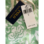 Polo Ralph Lauren Shorts Men's Large Fleece Shorts Drawstring Green White