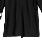 Nautica Men's 44 Long Overcoat Double-Breasted Wool Blend Lined Solid Black