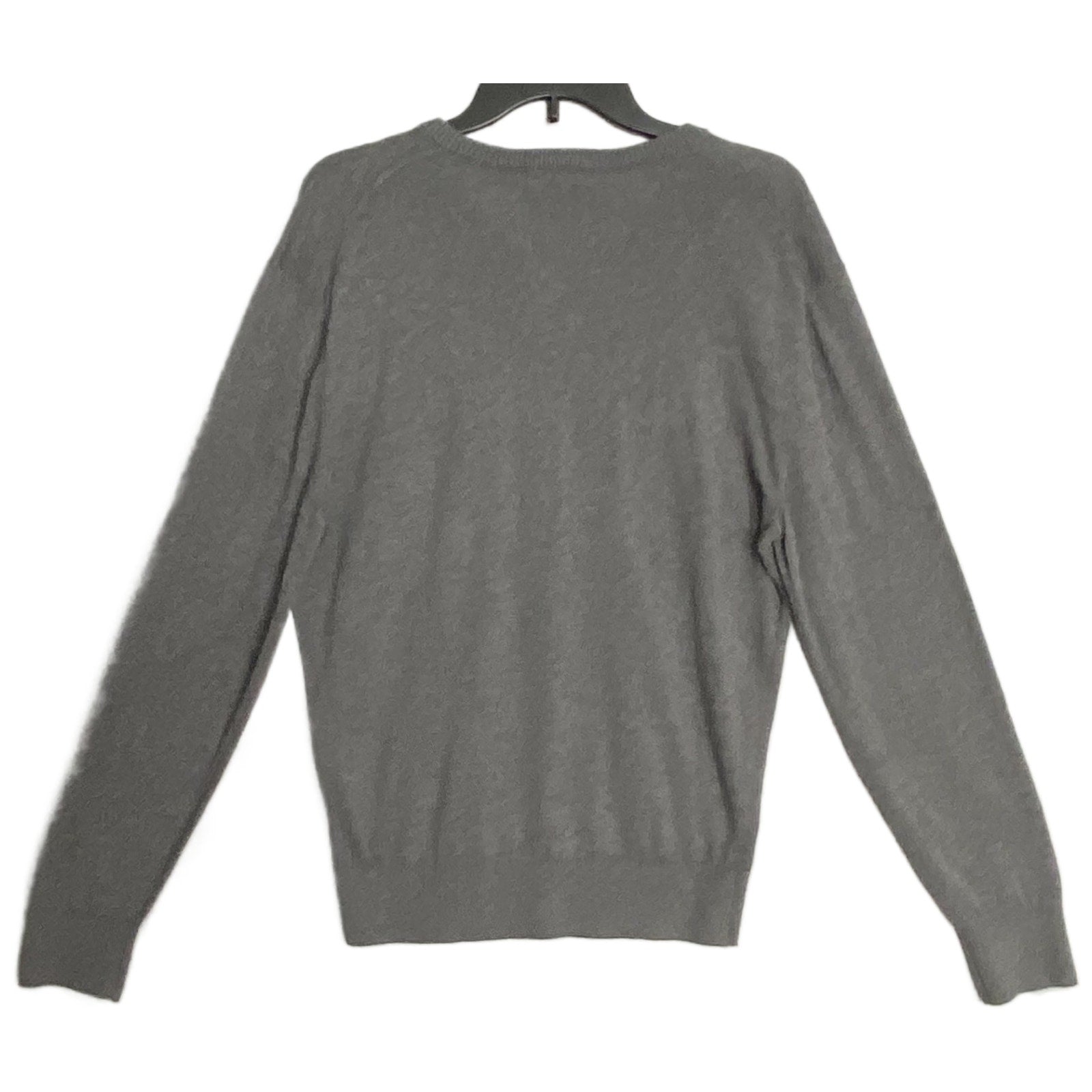 Daniel Cremieux V-Neck Sweater Men's Medium Pima Cotton Cashmere Blend Gray