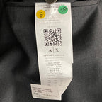 Armani Exchange Pants Men's 40W Dress Trousers Raw Hem Stretch Wool Gray