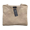 Hart Schaffner Marx Sweater Men's 3XB Big & Tall V-Neck Merino Wool Oatmeal