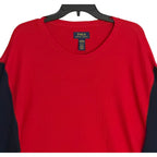 Polo Ralph Lauren Sleepwear Men's XL Crew Neck Long Sleeve Shirt Red Blue