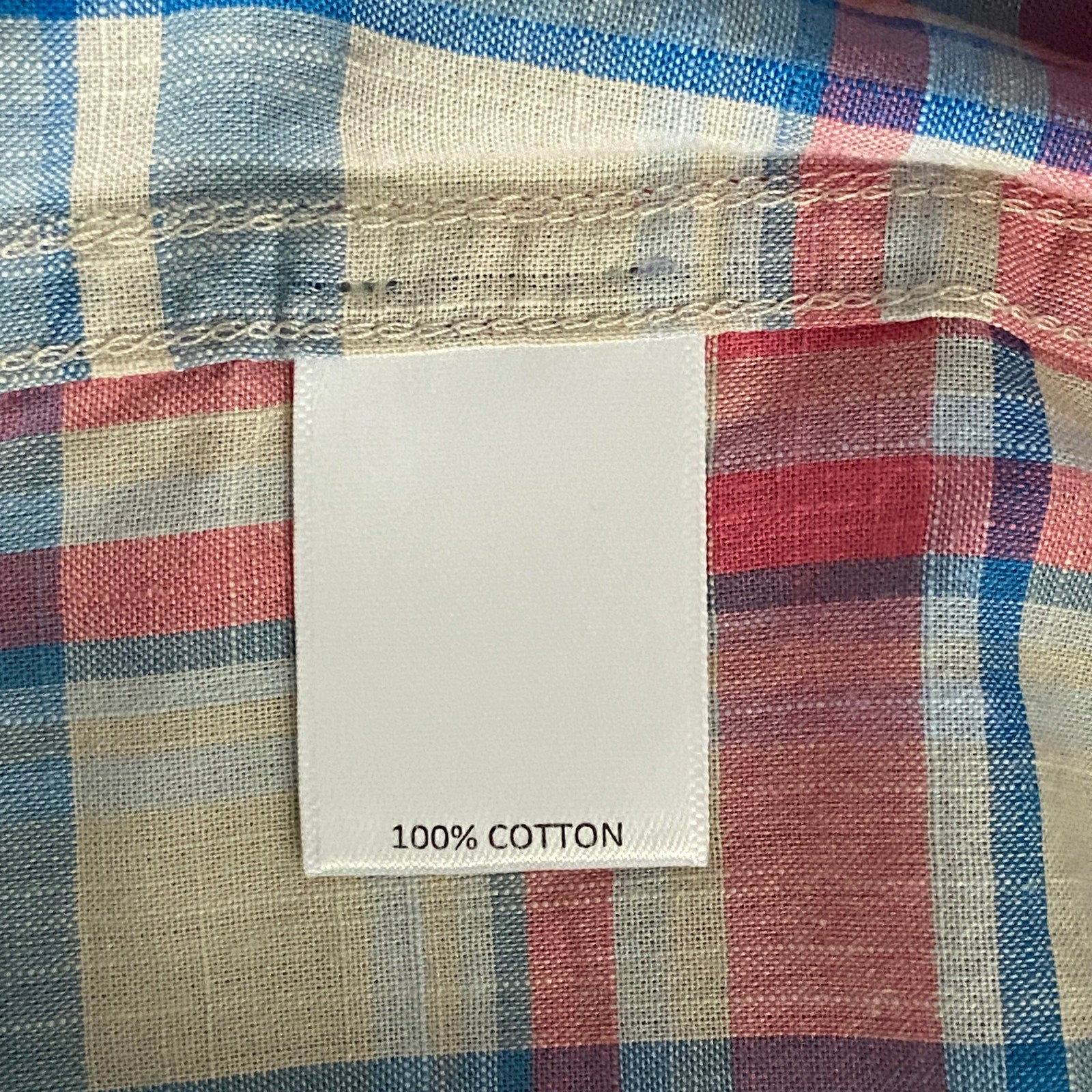 Daniel Cremieux 38 Men's Large Short Sleeve Button-Up Shirt Pink & Blue