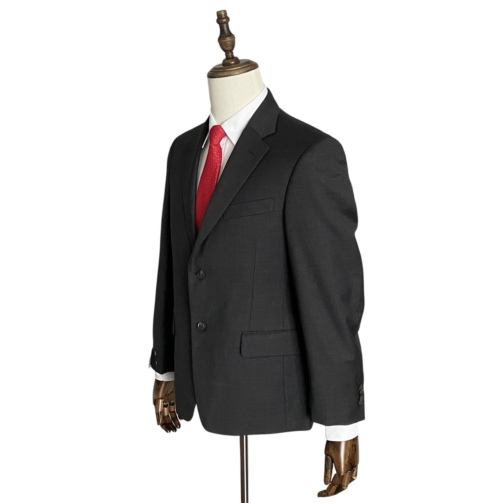 Tommy Hilfiger Suit Jacket Men's 38 Short Wool Blend Stretch Charcoal