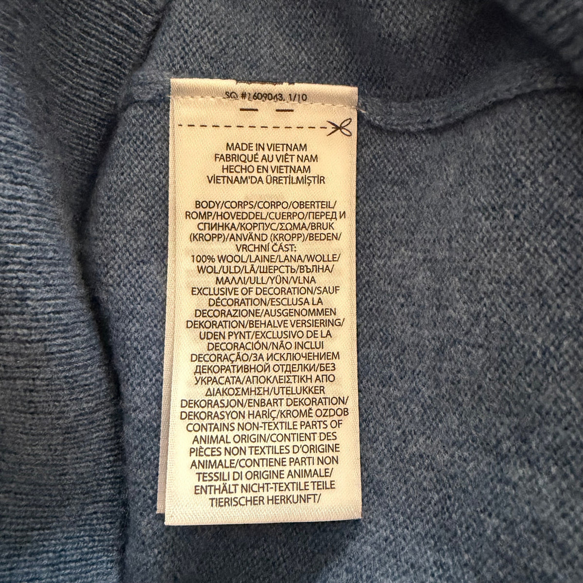 Polo Ralph Lauren Men's XXL Quarter-Zip Wool Sweater Italian Yarn Blue