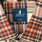 Johnnie-O Knick Performance Men's XL Flannel Button-Down Shirt Pumpkin