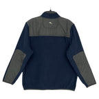 Tommy Bahama Sweatshirt Men's Medium Field Runner Half-Snap Mock-Neck Blue