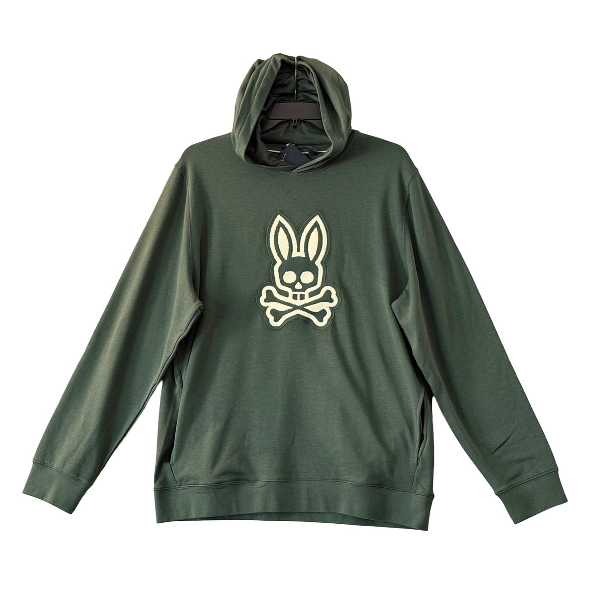 Psycho Bunny Harley Hoodie Men's XXL Knit Pullover Garden Topiary (Green)