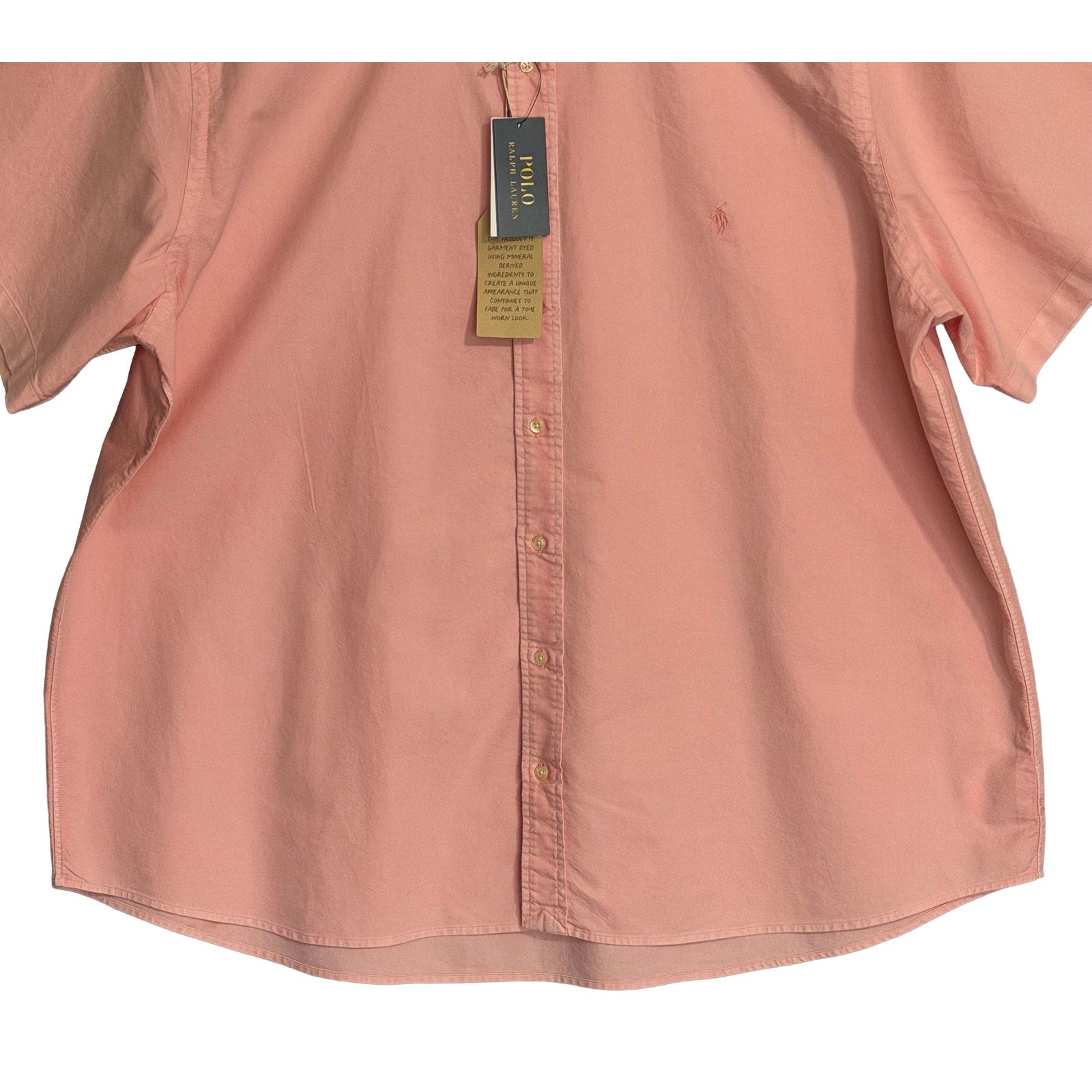 Polo Ralph Lauren Shirt Men's 3XB Big & Tall Short Sleeve Oxford Pink