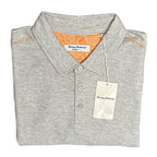 Tommy Bahama Polo Shirt Men's Large Island Zone Pima Cotton Gray Heather
