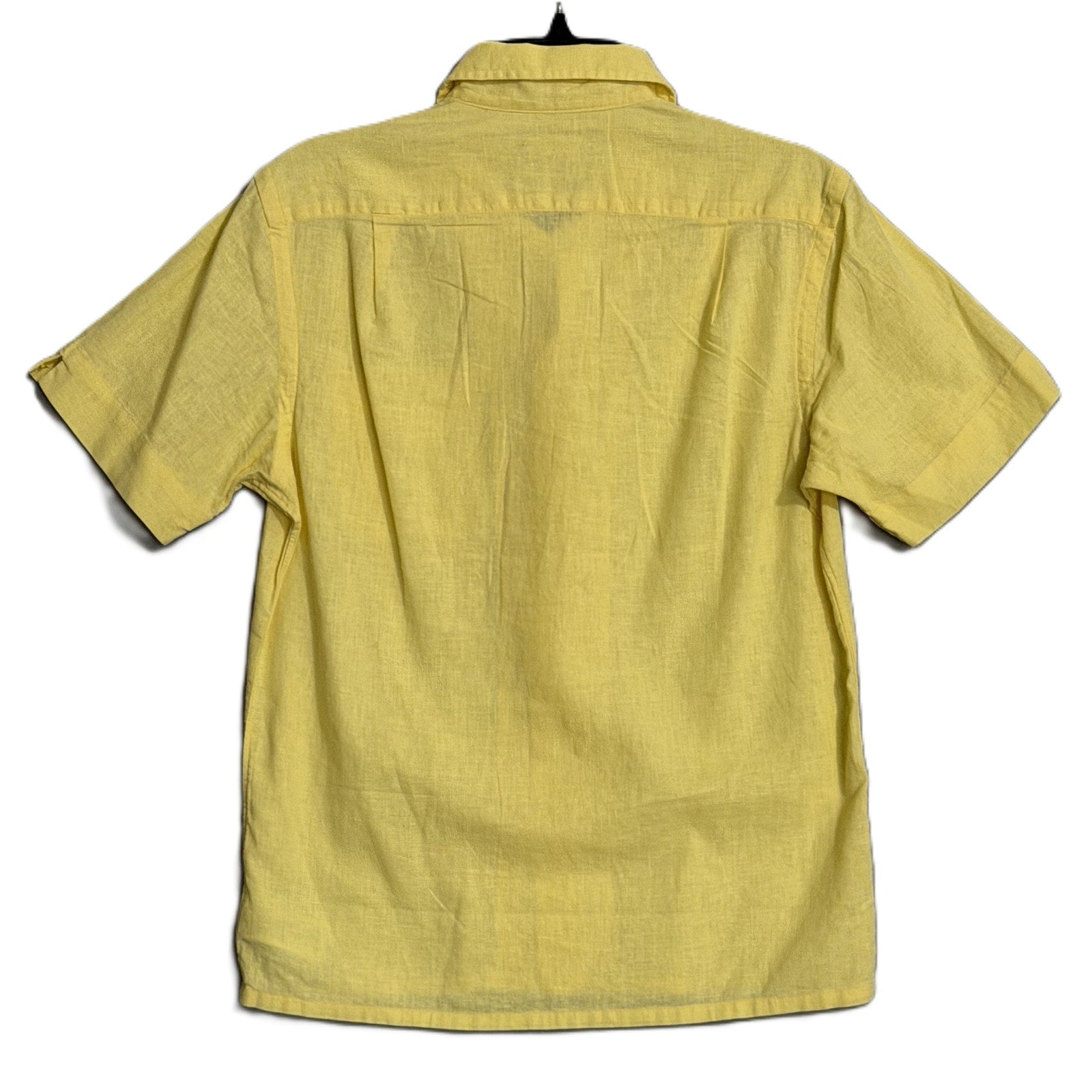 Polo Ralph Lauren Shirt Men's Small Classic Fit Short Slv Linen Blend Yellow