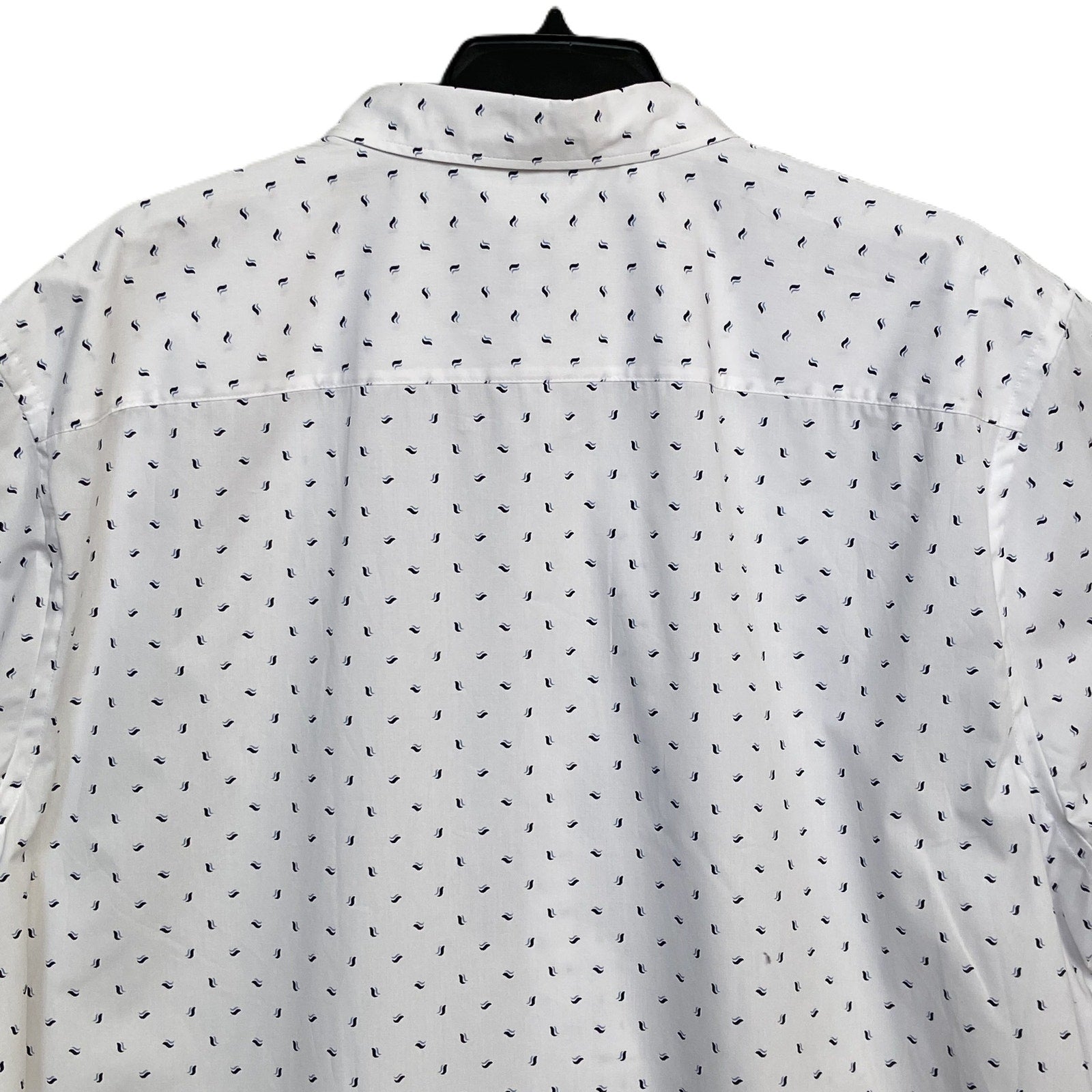 Boss Shirt Men's 4XL Big & Tall Roan Short Sleeve Shirt Stretch White/Blue