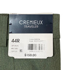 Daniel Cremieux Dress Pant Men's 44R Traveler Raw Hem Comfort Waist Green