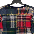 Daniel Cremieux V-Neck Sweater Men's Large Patchwork Plaid Fine Merino Wool