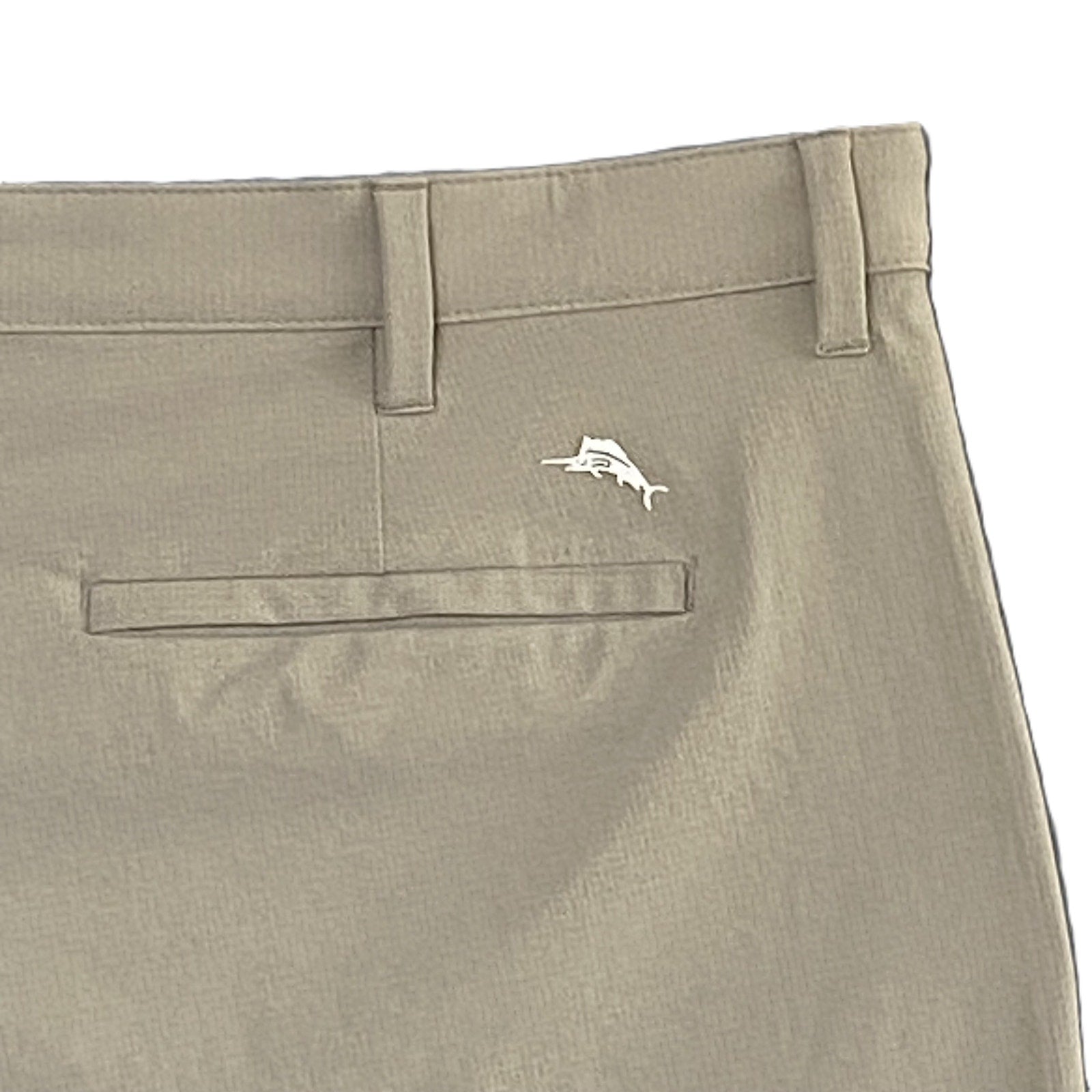 Tommy Bahama Men's 44RG x 9 "Chip Shot Short" Stone Khaki 5-Pocket Stretch