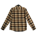 The Normal Brand Shirt Men's Medium Long Sleeve Soft Flannel Mink Plaid