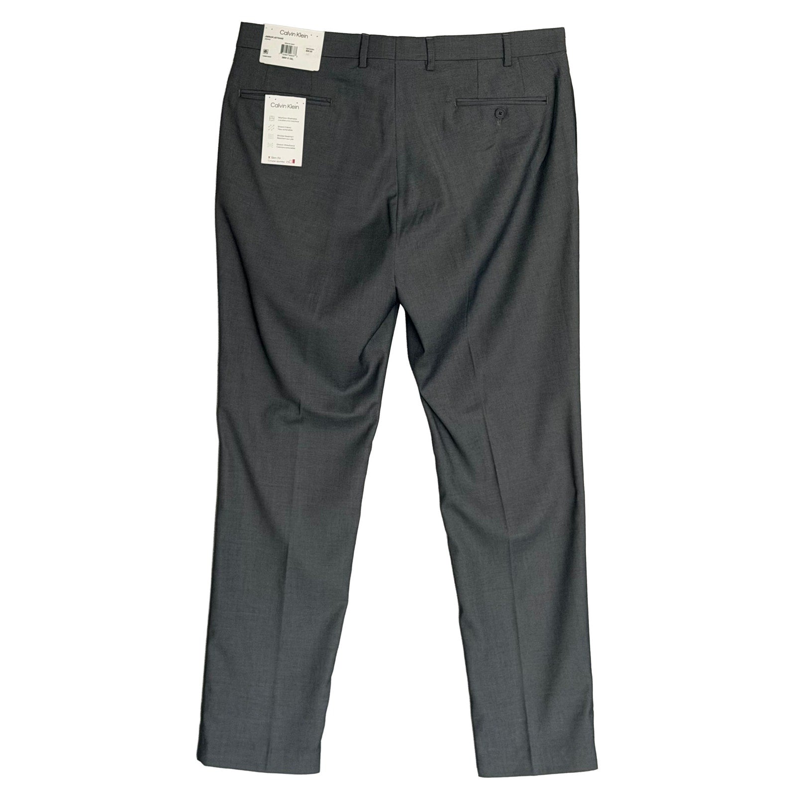 Calvin Klein Dress Pants Men's 38"x32" Slim Fit Stretch Jerome Medium Grey