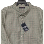 Roundtree & Yorke Oxford Dress Shirt Men's 4XB LS Big & Tall Green Red