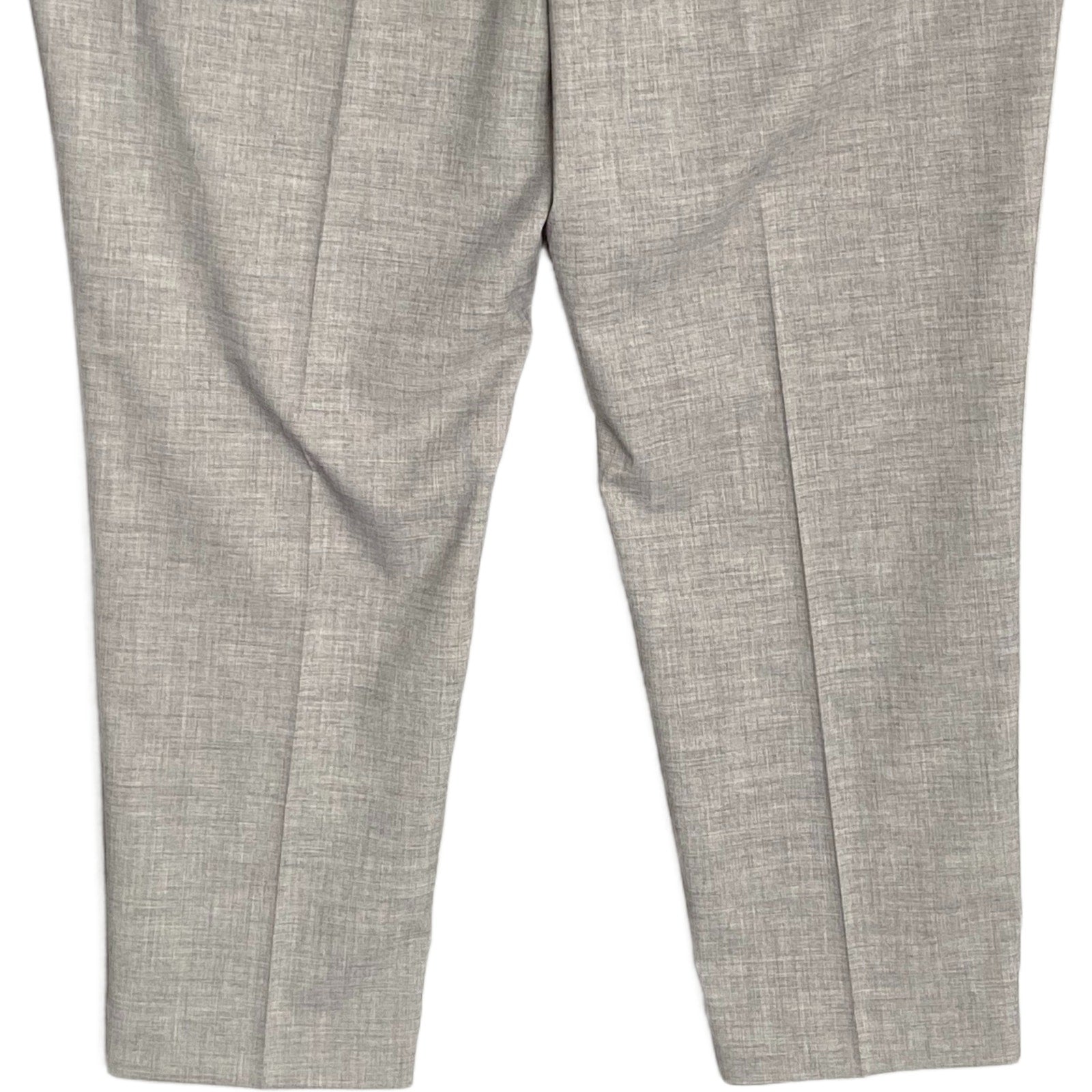 Nautica Ceylon Dress Pant Men's 46x30 Flat Front Active Stretch Light Grey