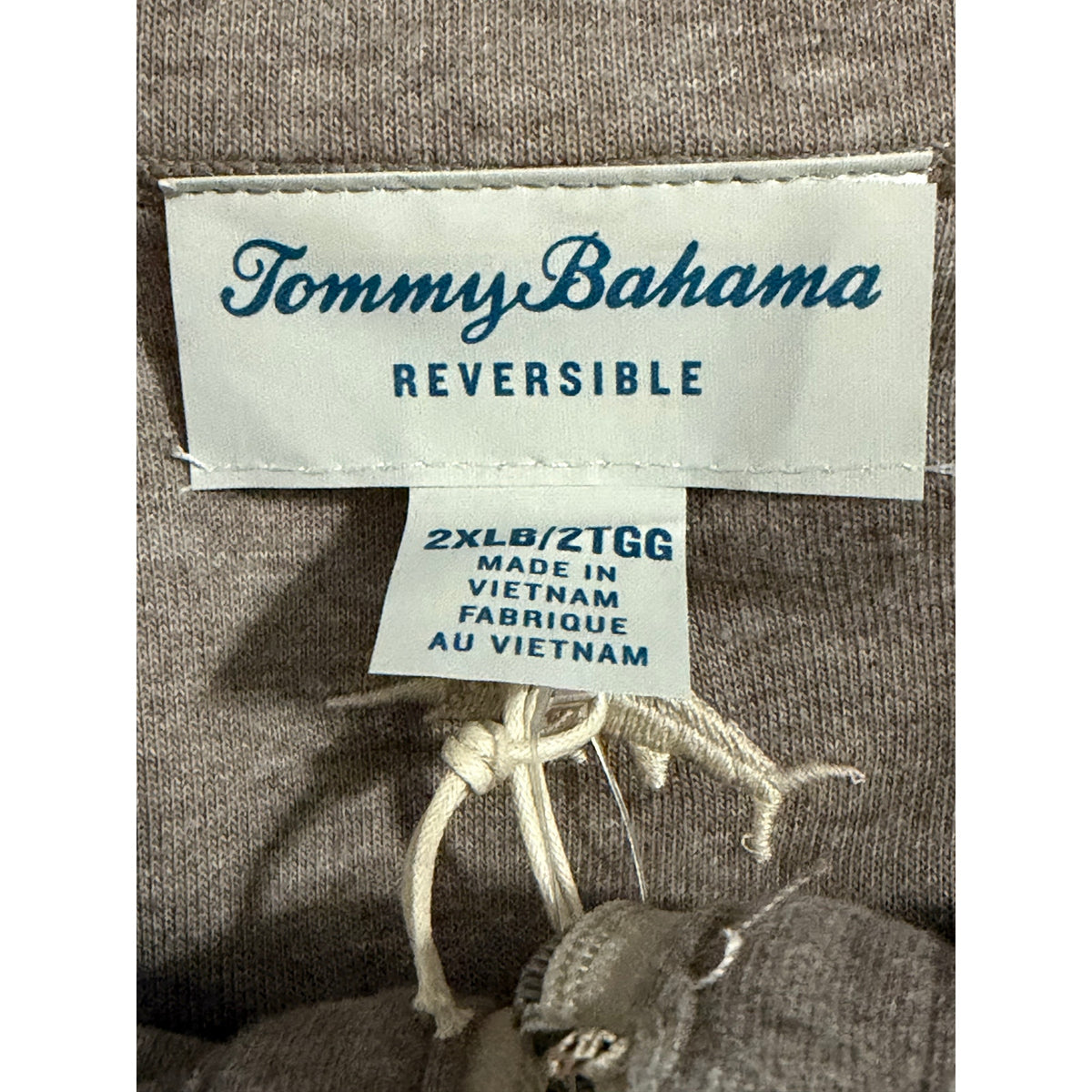 Tommy Bahama Half-Zip Men's 2XLB "Flipview Half Zip" Sweatshirt Cobblestone