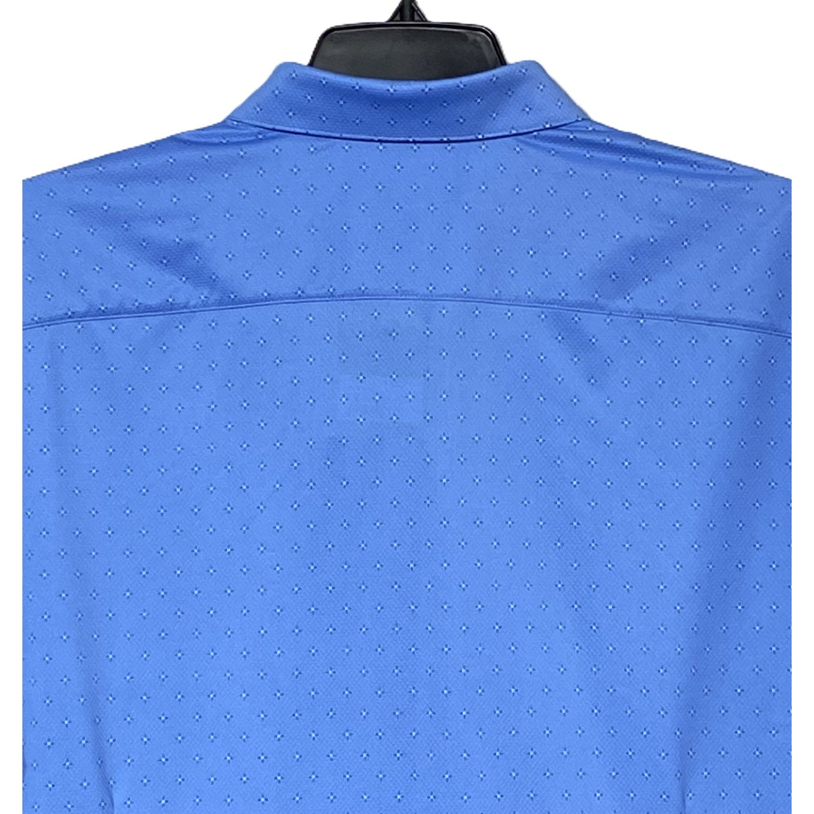 Mizzen+Main Shirt Men's XXL Halyard Trim Fit No Tuck Short Slv Blue Dot Geo