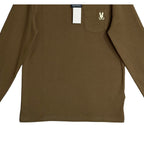 Psycho Bunny Henley T-Shirt Men's Medium Long Slv Chest Pocket Dusky Green