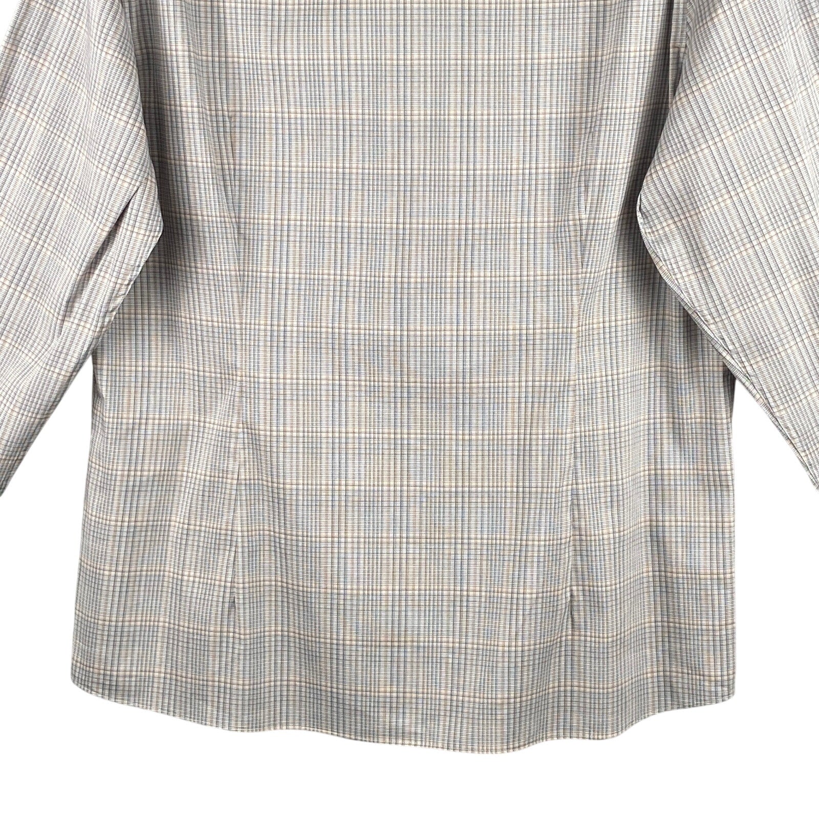 Calvin Klein Dress Shirt Men's Large Extra-Slim Fit Stain Shield Coral Plaid