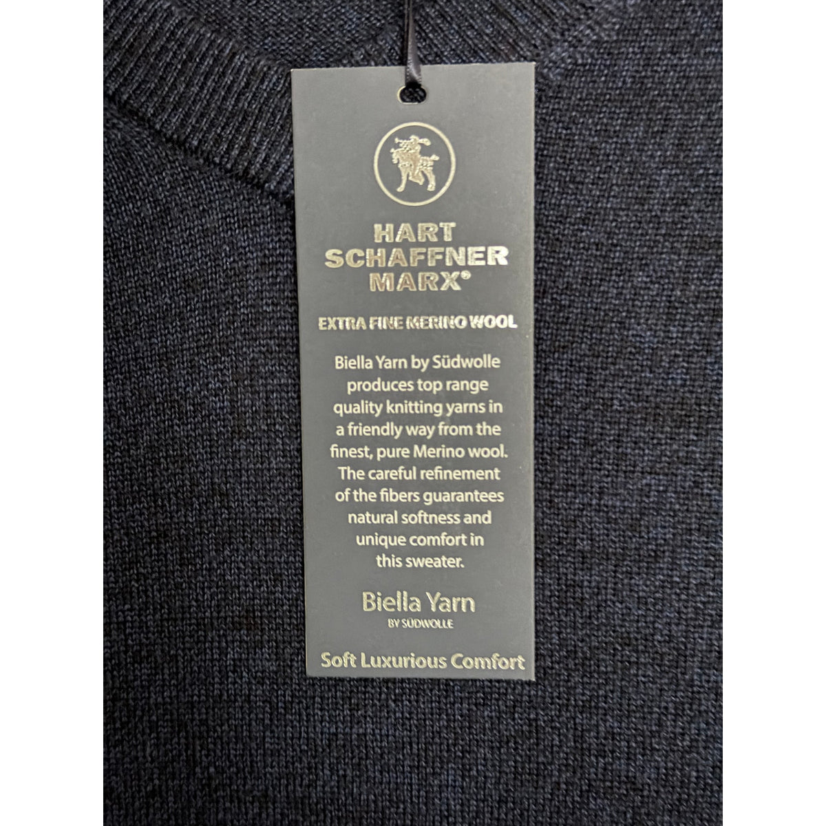 Hart Schaffner Marx Sweater Vest Men's 3XB Big & Tall Wool Navy Heather NWT