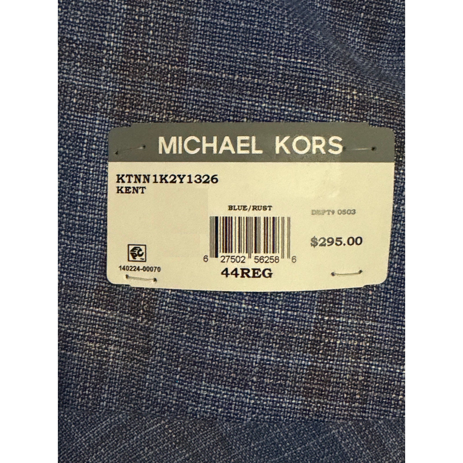 Michael Kors Men's 44R Classic Fit Sport Coat Stretch Blue Rust