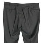 Ted Baker London Joey Pant Men's 42R Wool Dress Pant Solid Gray Raw Hem