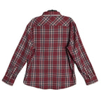 Mizzen+Main Men's XXL Trim Fit City Flannel Twill Shirt Burgundy Plaid