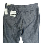Perry Ellis Portfolio Pants Men's 42"x30" Modern Fit Linen Blend Blueprint
