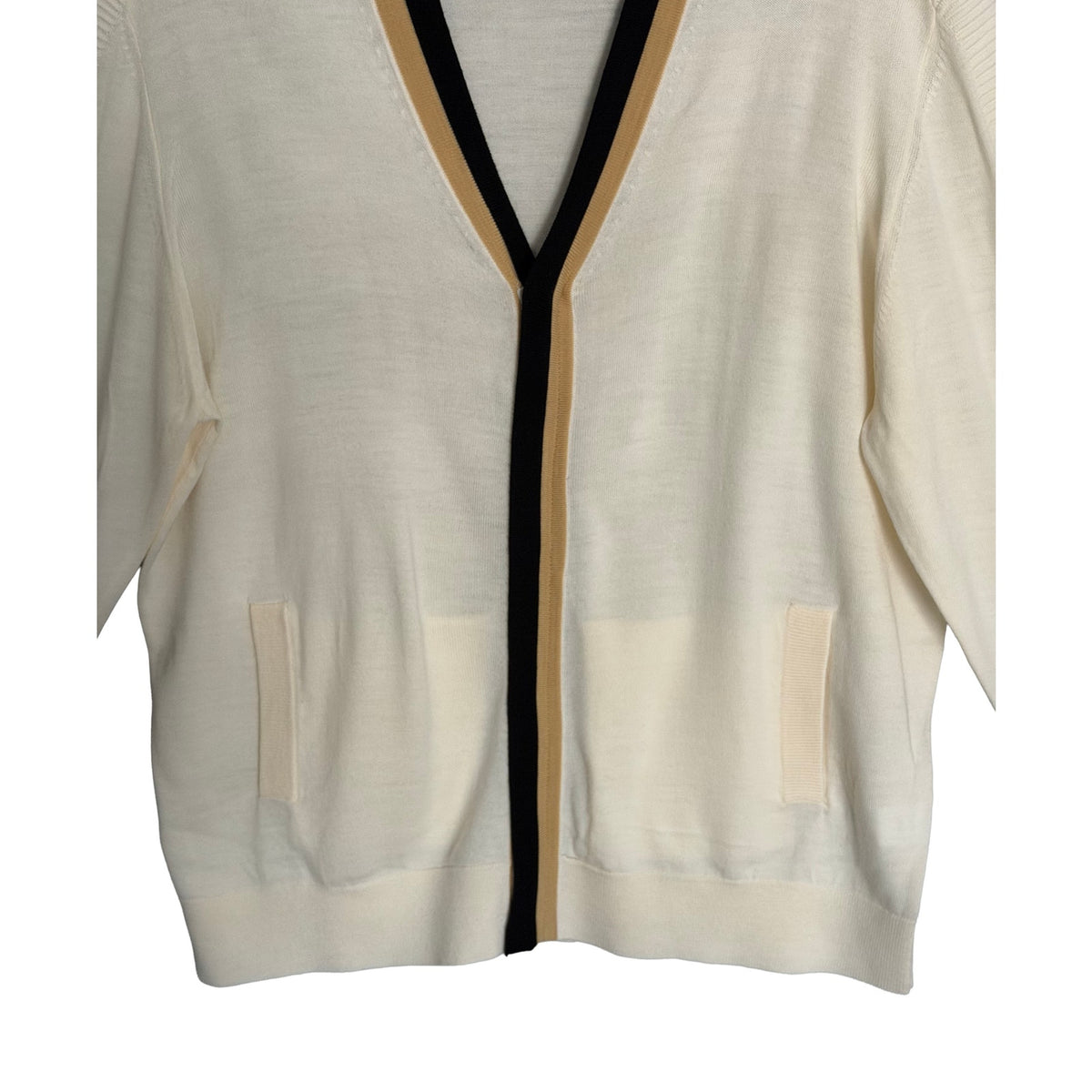 Murano Full-Zip Cardigan Sweater Men's XL "The Murano Show" Retro Look Cream