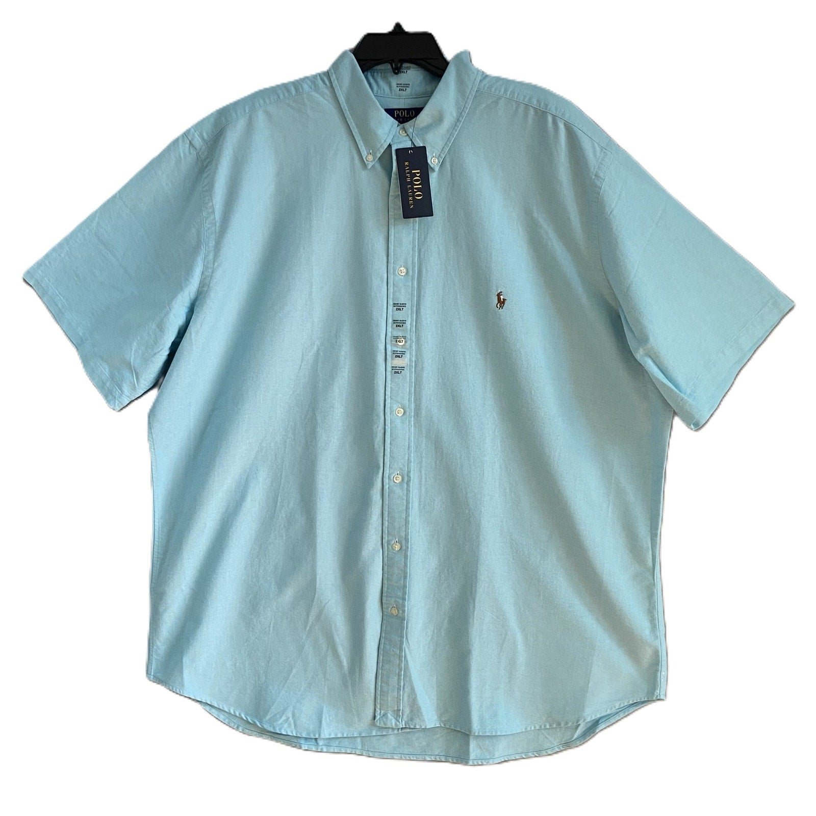 Polo Ralph Lauren Shirt Men's 2XLT Big & Tall Classic Fit Short Sleeve Blue