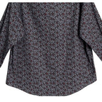 Quieti Button-Up Shirt Men's XXL Long Sleeve Stretch Cotton Black Red Floral